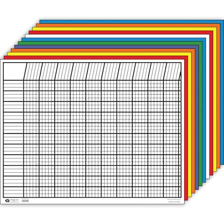 Creative Shapes Etc Large Horizontal Incentive Chart Set, 28 x 22", Assorted Colors 367